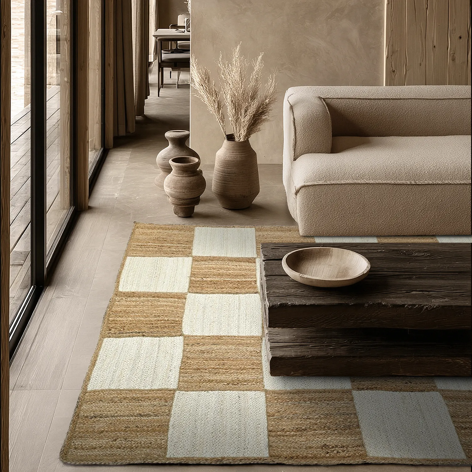 Juteteppich - Khulna (natur/weiß)