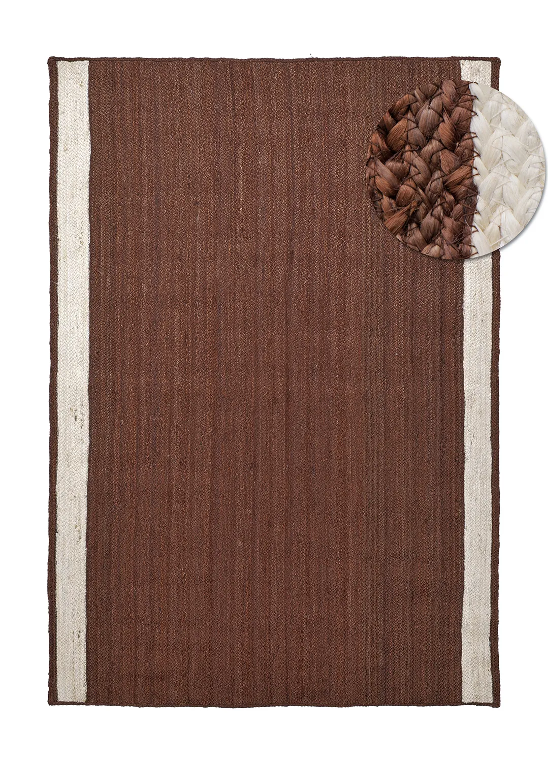 Juteteppich - Senaki (braun/weiß)