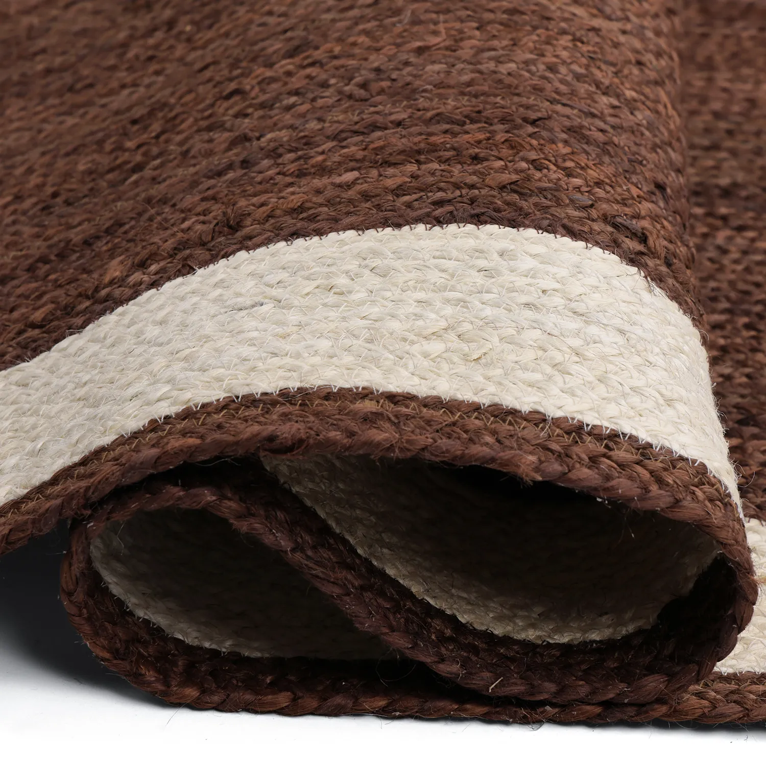 Juteteppich - Senaki (braun/weiß)