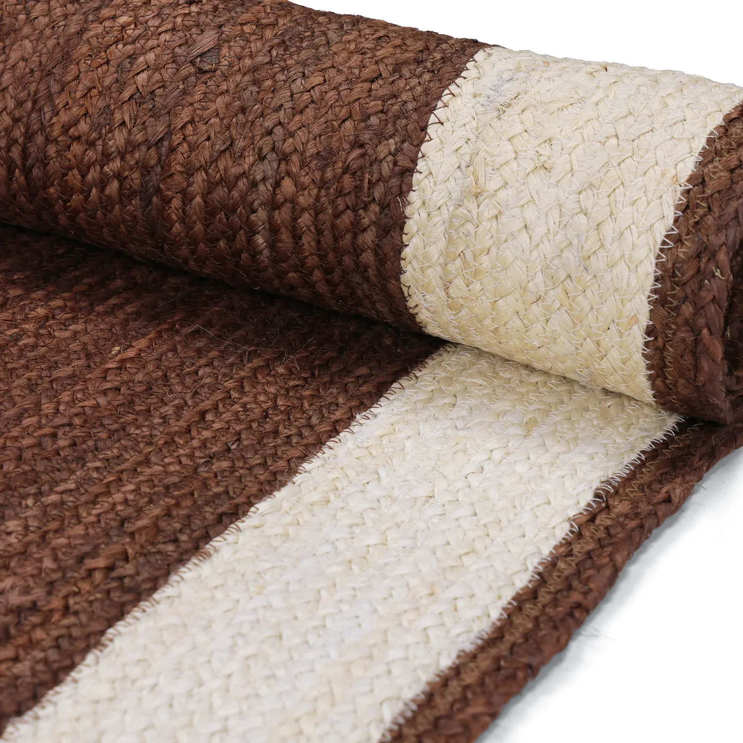 Juteteppich - Senaki (braun/weiß)