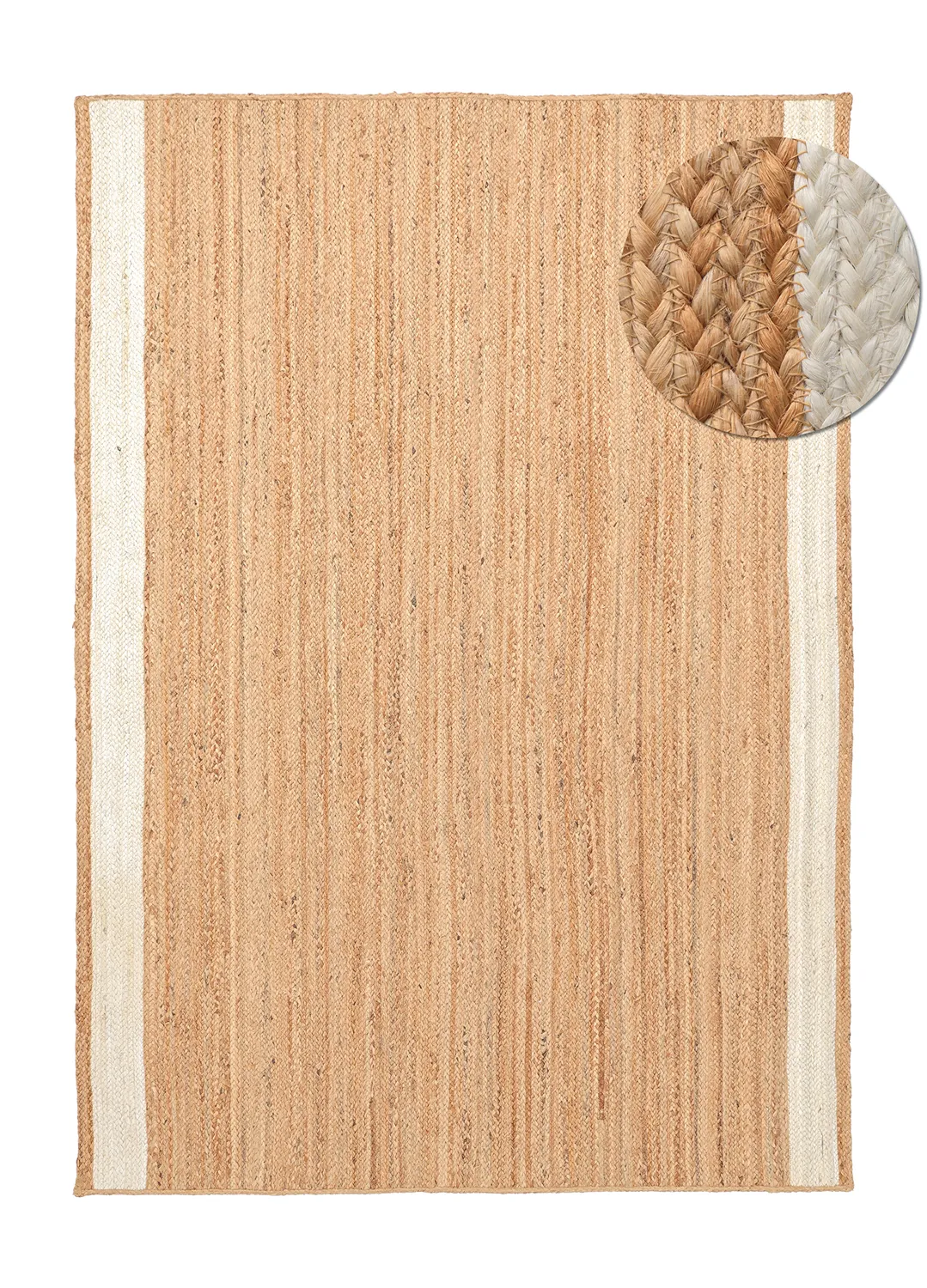 Juteteppich - Senaki (natur/weiß)