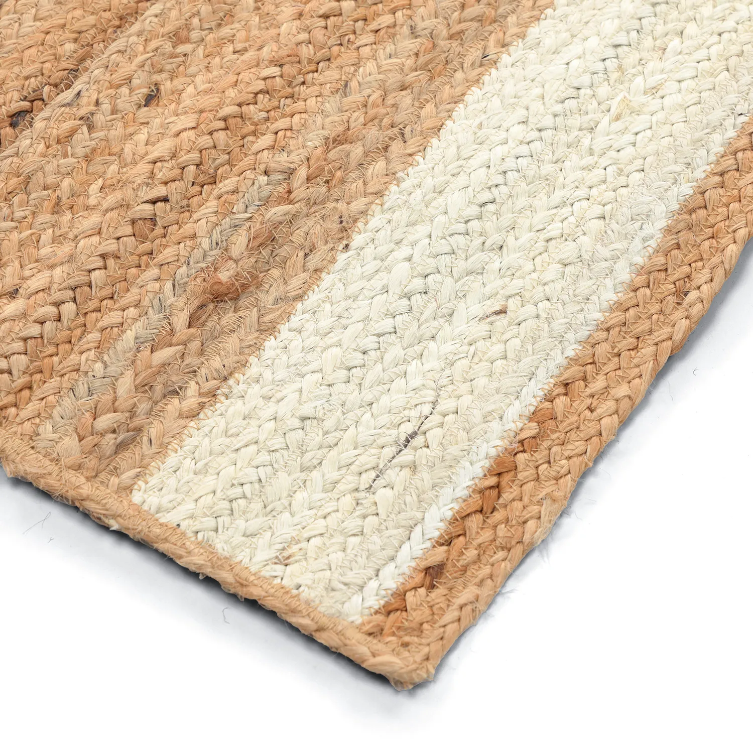 Juteteppich - Senaki (natur/weiß)