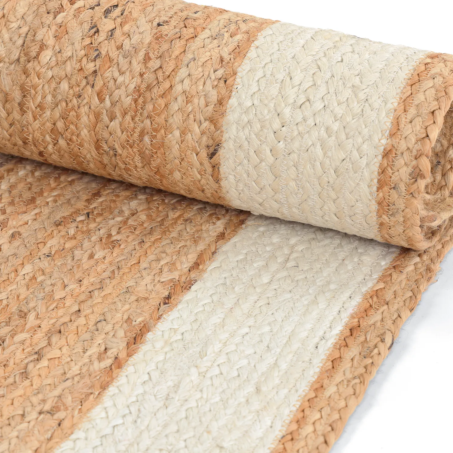 Juteteppich - Senaki (natur/weiß)