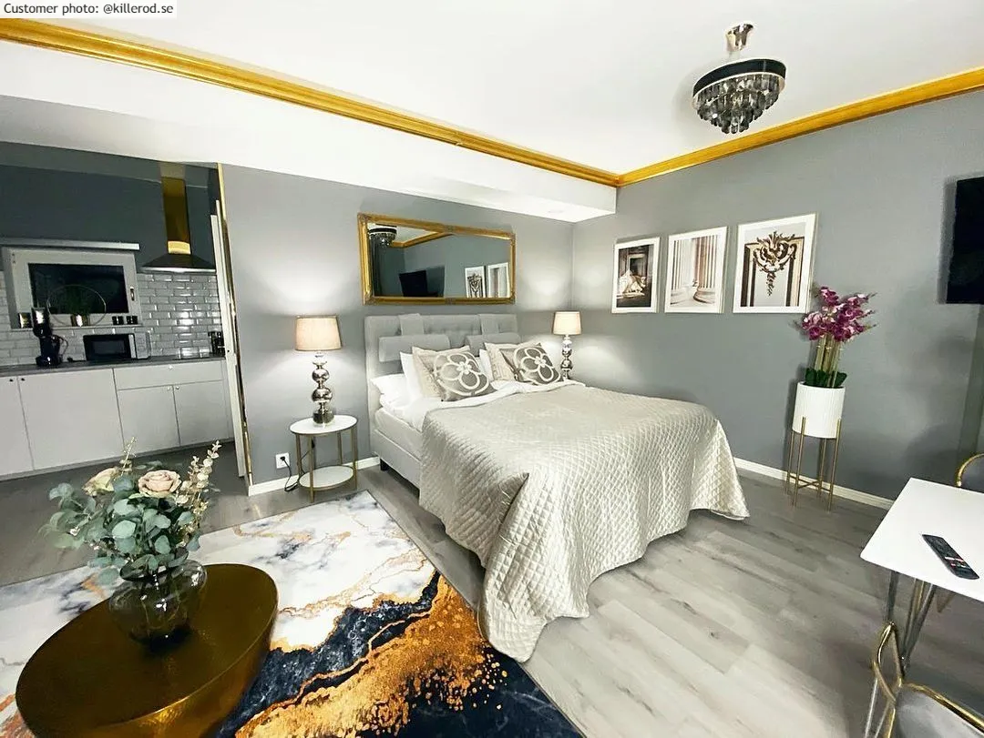 Wilton-Teppich - Padova (schwarz/weiß/gold)