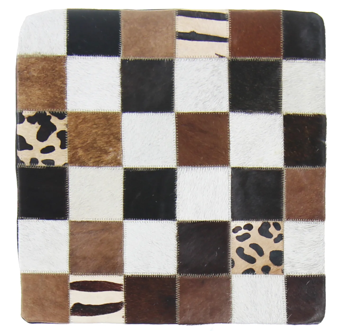 Housse de coussin en cuir bovin 45 x 45 cm