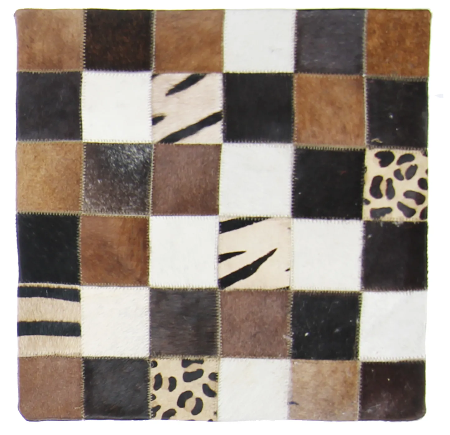 Kuhfell-Kissen (kissenbezug) 45 x 45 cm