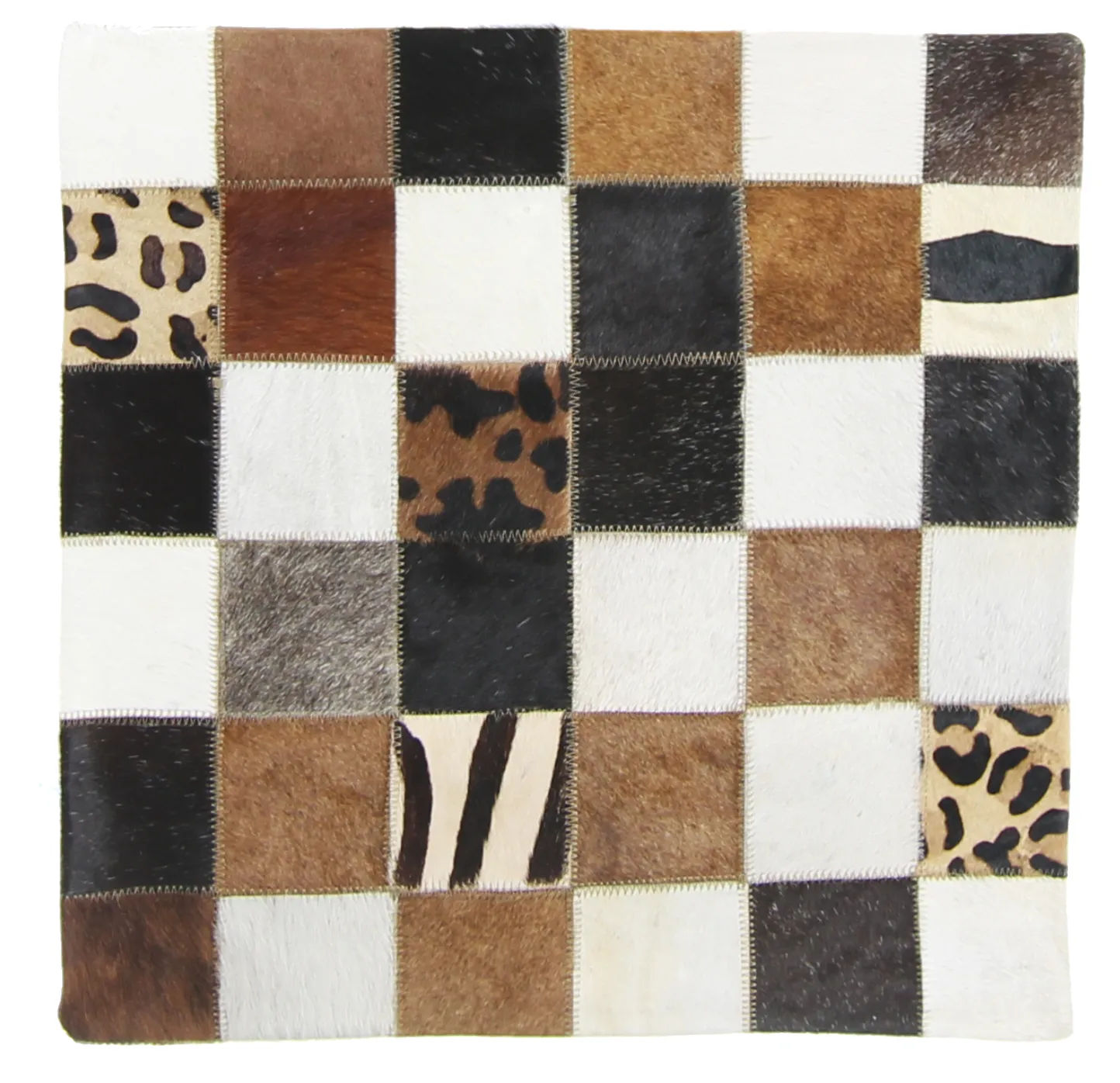 Kuhfell-Kissen (kissenbezug) 45 x 45 cm