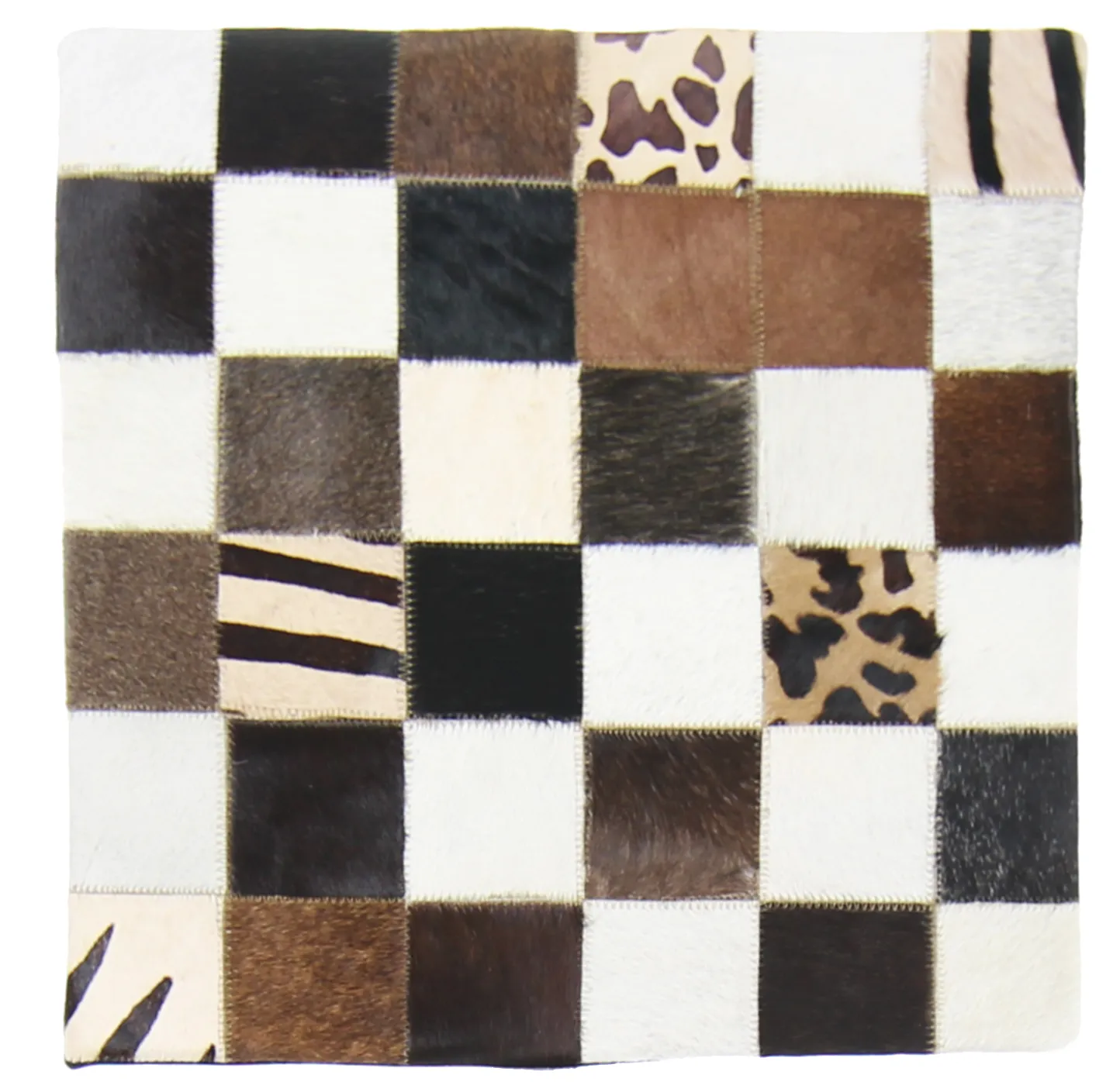 Kuhfell-Kissen (kissenbezug) 45 x 45 cm