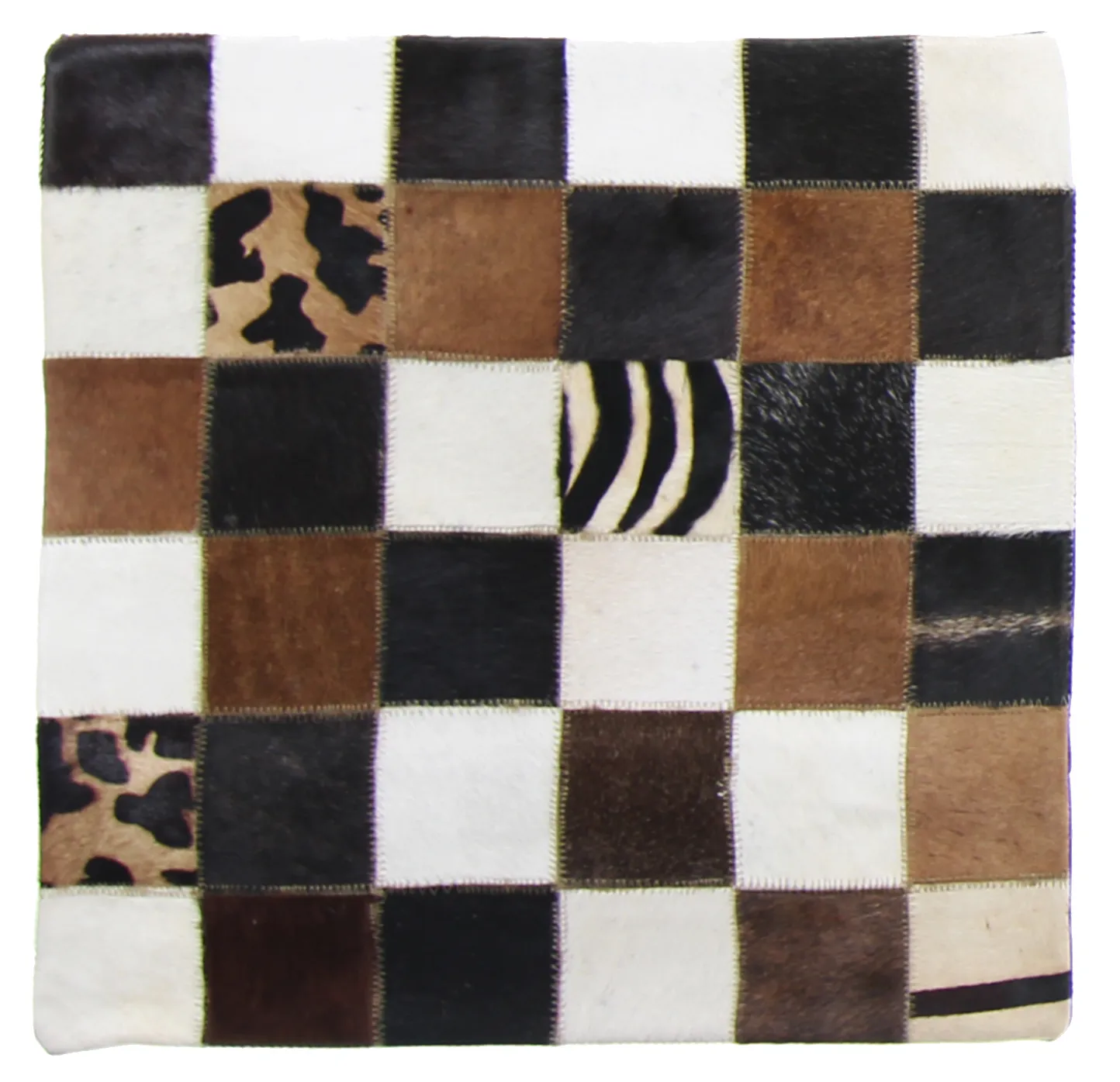 Housse de coussin en cuir bovin 45 x 45 cm