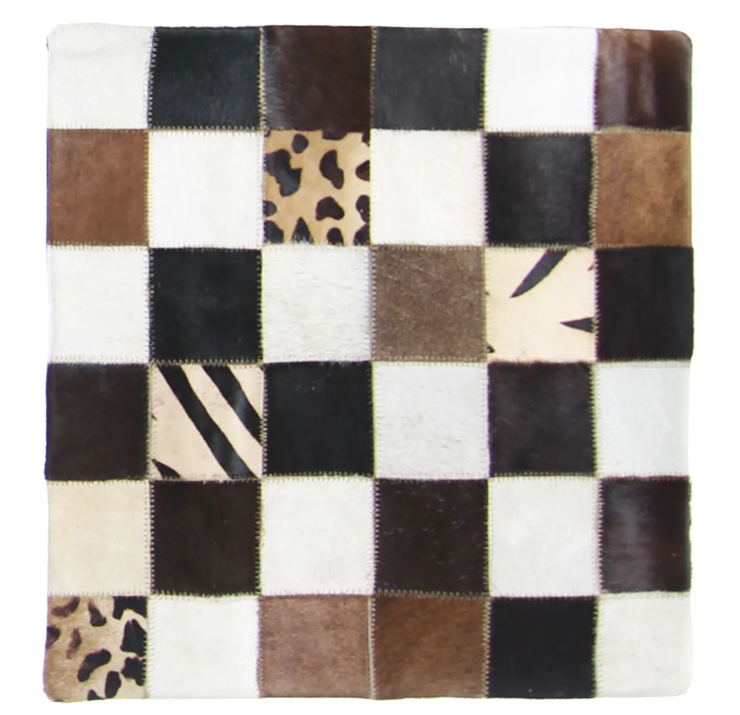 Housse de coussin en cuir bovin 45 x 45 cm