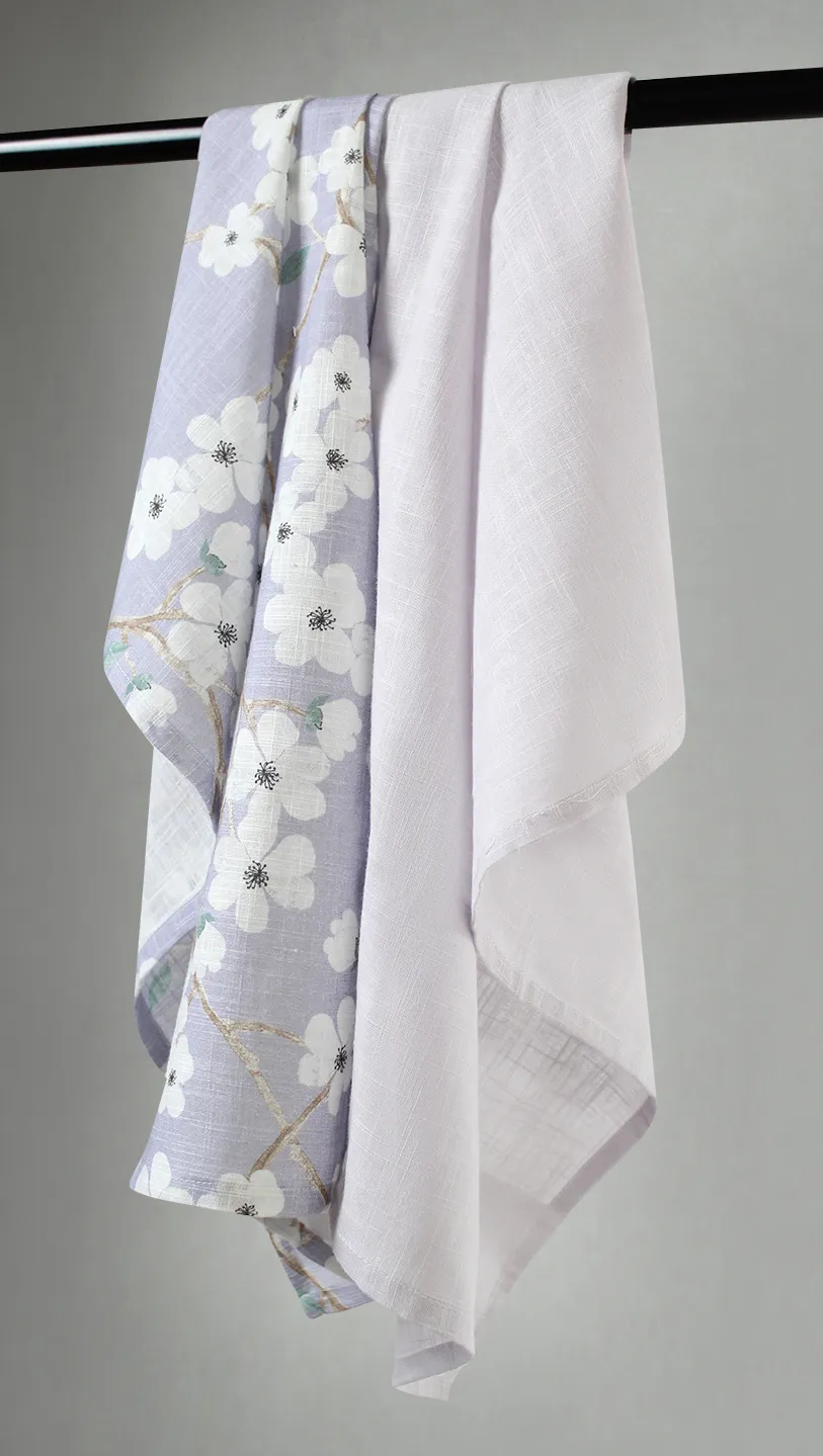 Torchon lot de 2 - Pia-Li (violet)