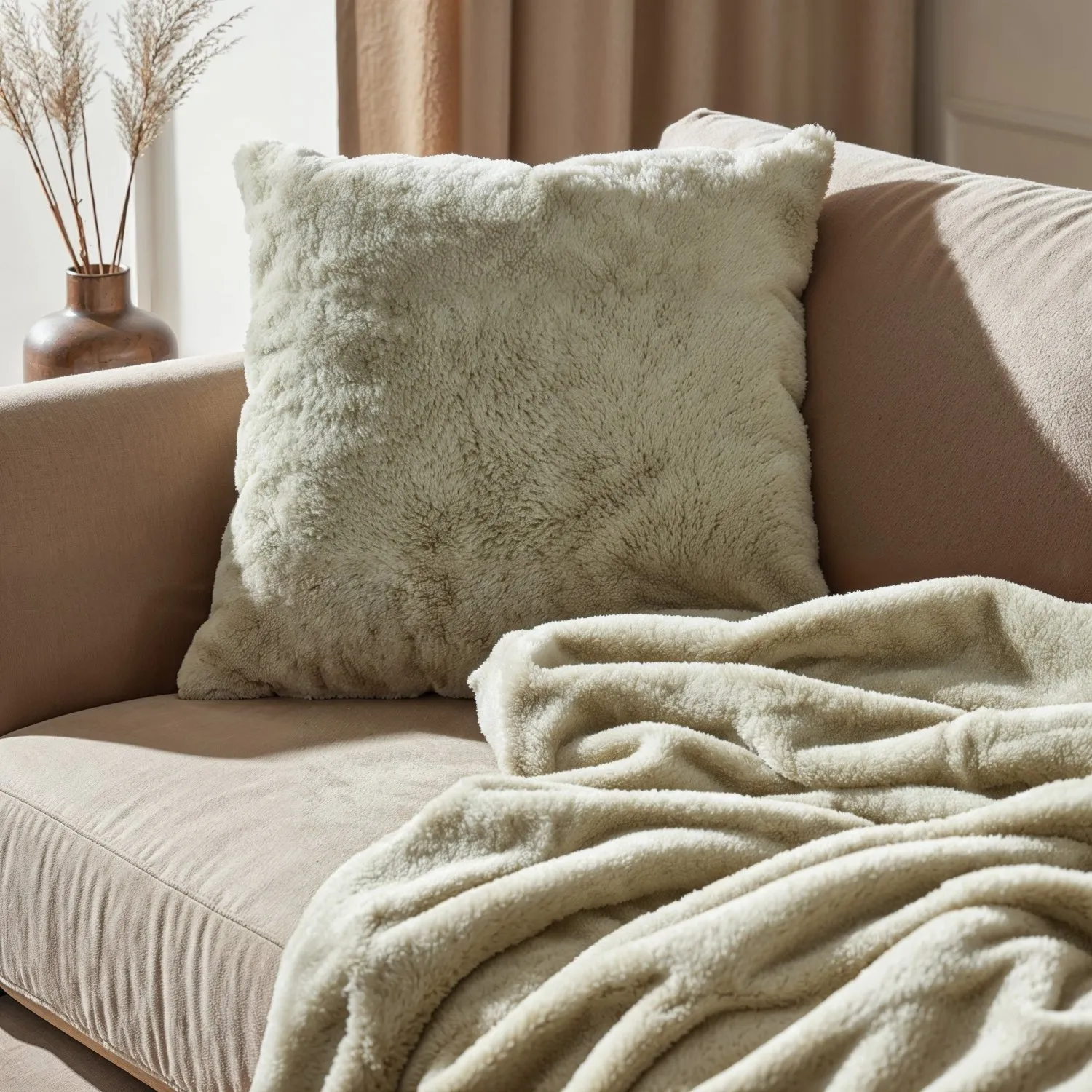 Housse de coussin - Aranga Super Soft (vert clair)