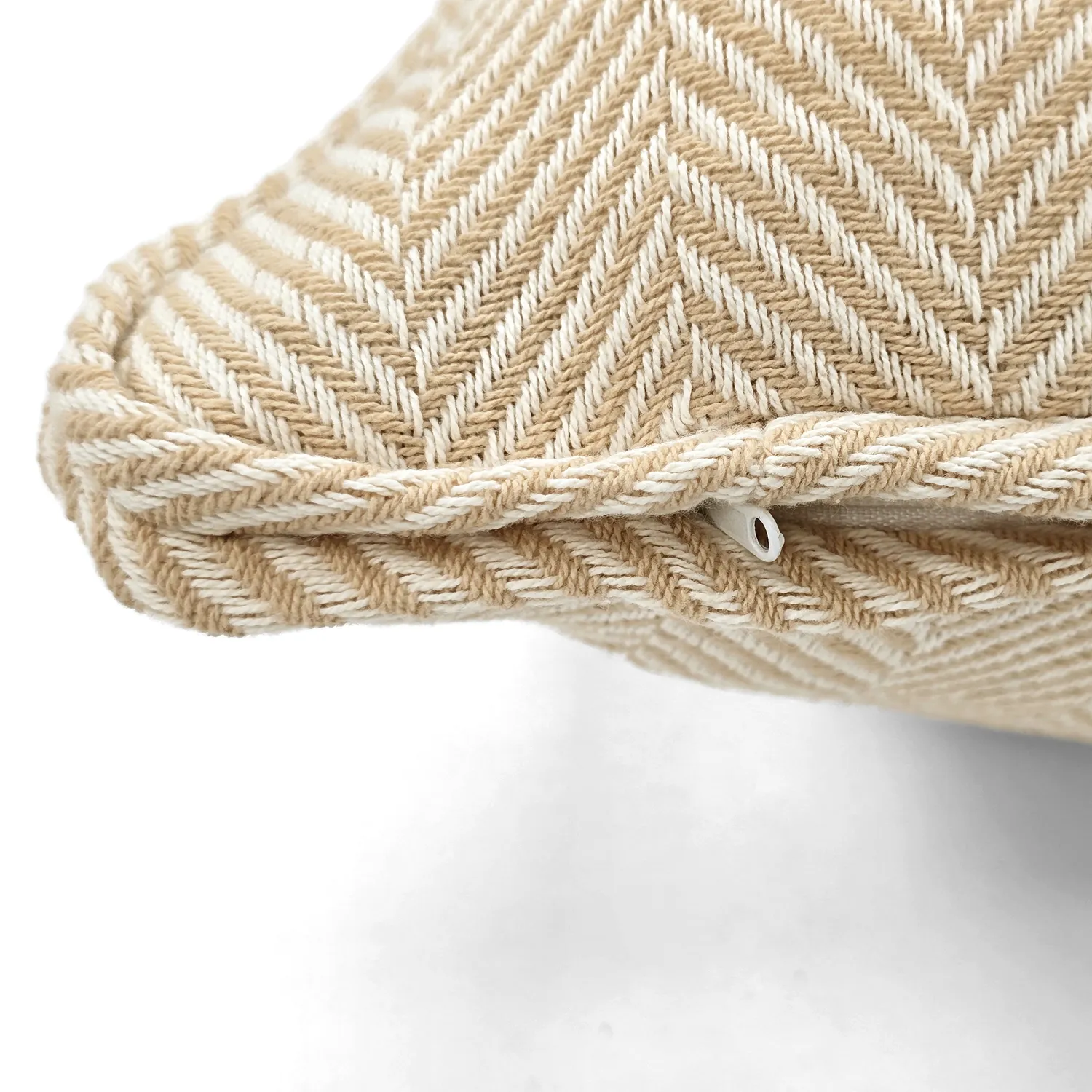 Kissenbezug - Denisa Fishbone (beige/weiß)