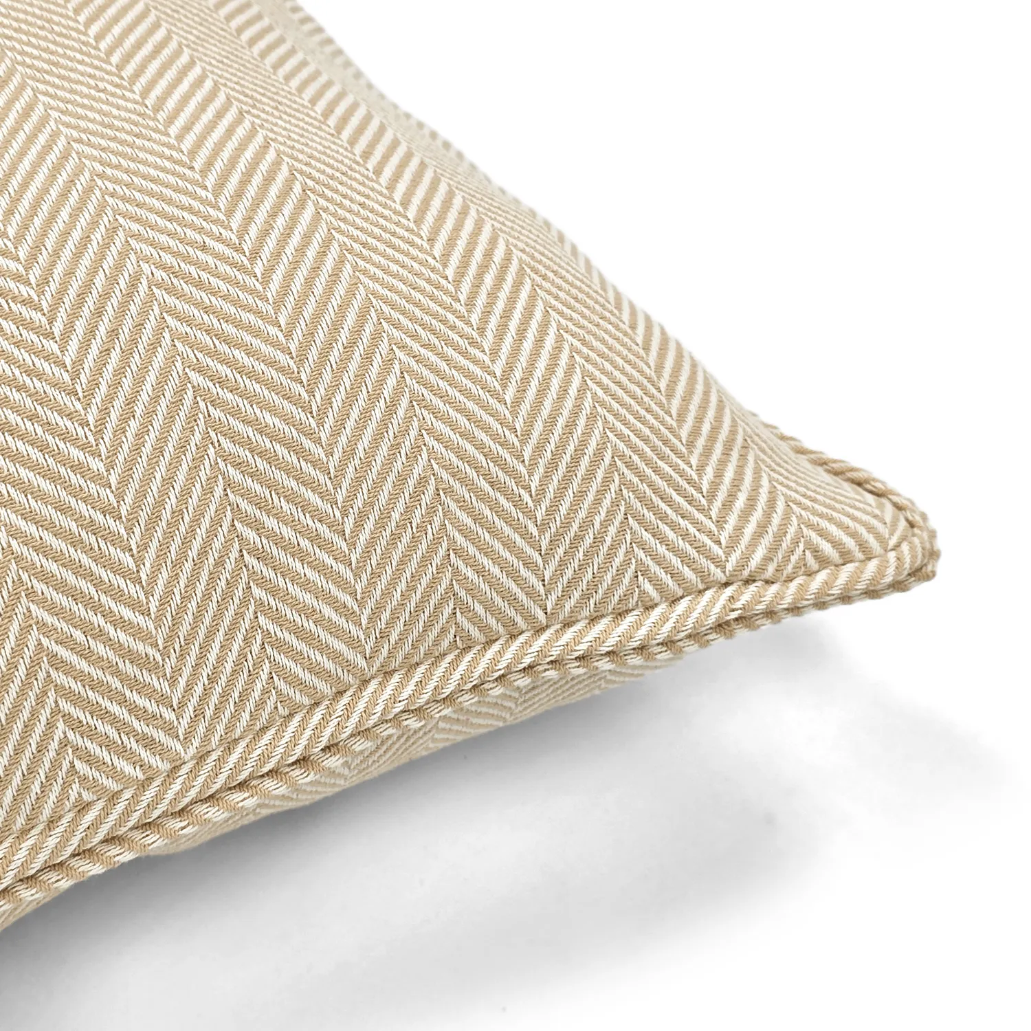 Kissenbezug - Denisa Fishbone (beige/weiß)