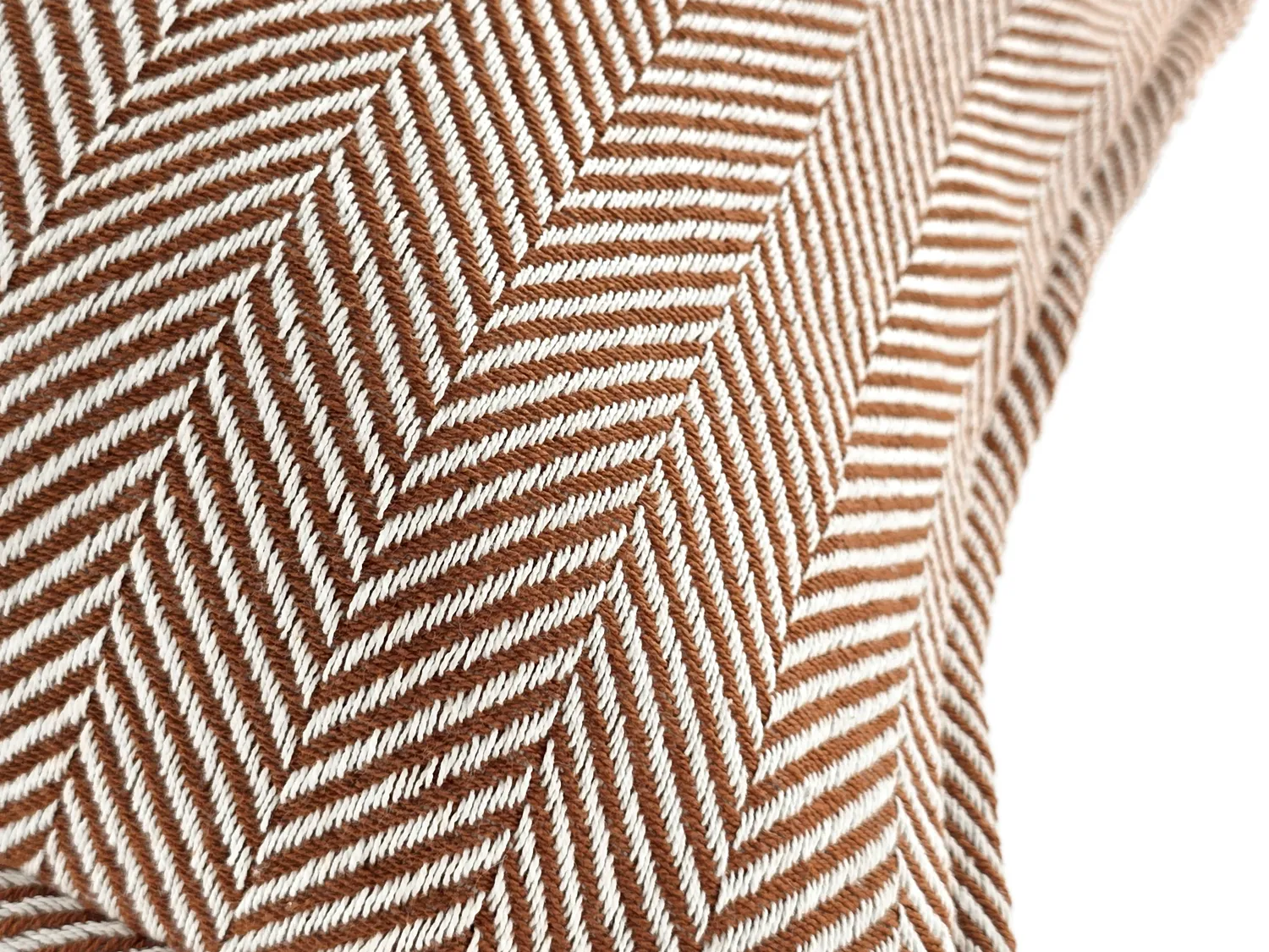 Kissenbezug - Denisa Fishbone (braun/weiß)
