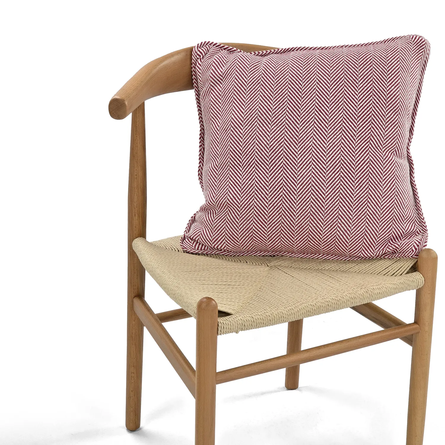 Kissenbezug - Denisa Fishbone (rot/weiß)