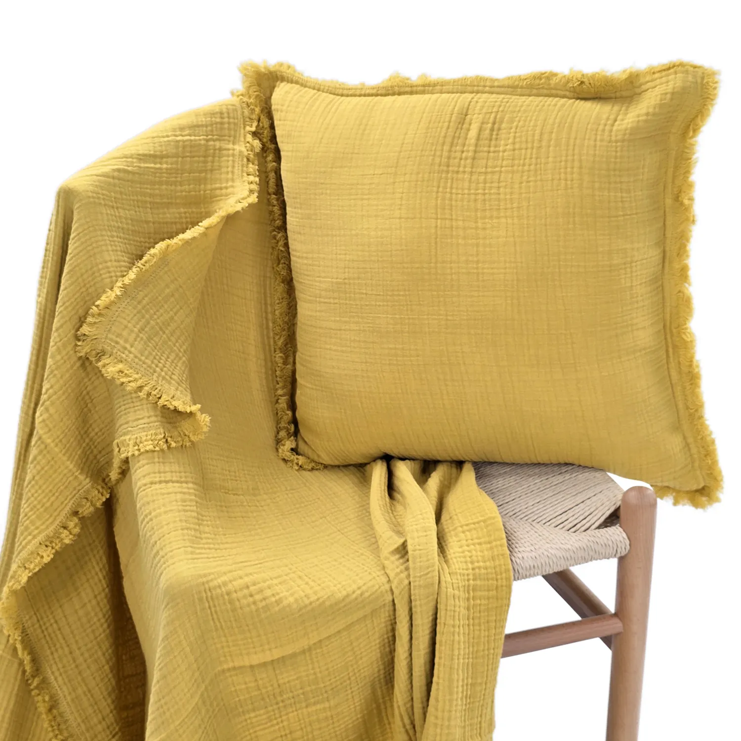 Kissenbezug - Dorena (senfgelb)