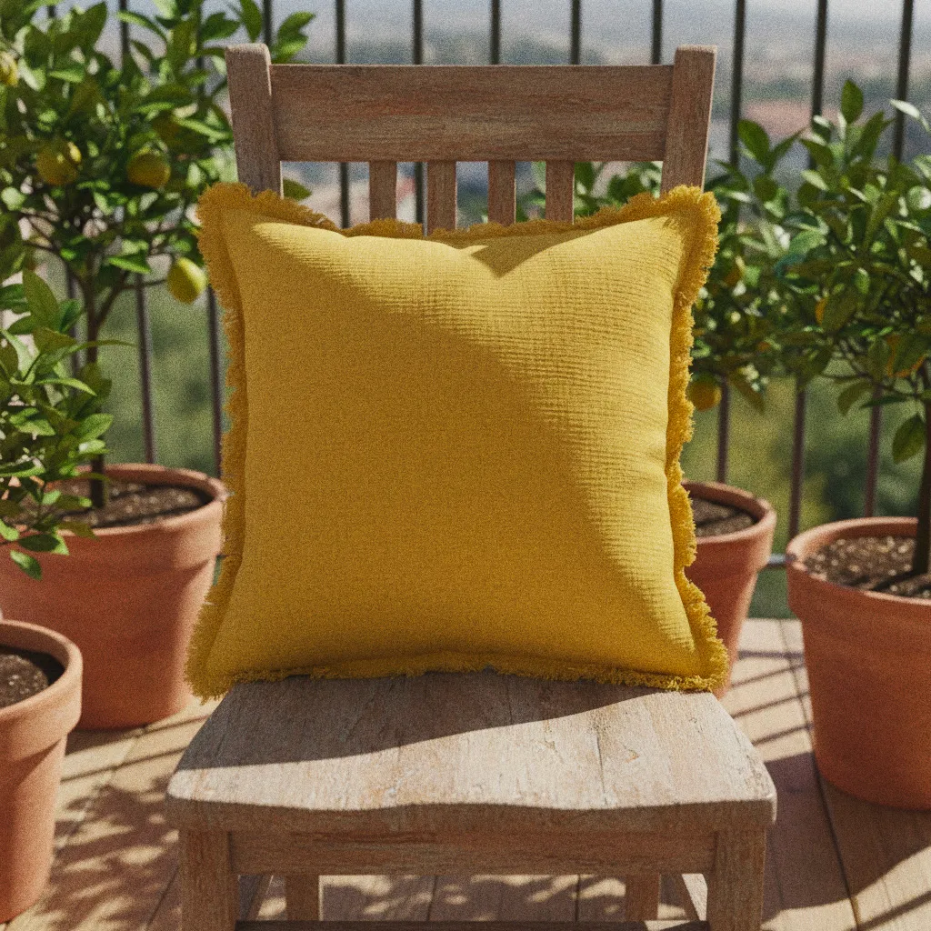 Kissenbezug - Dorena (senfgelb)