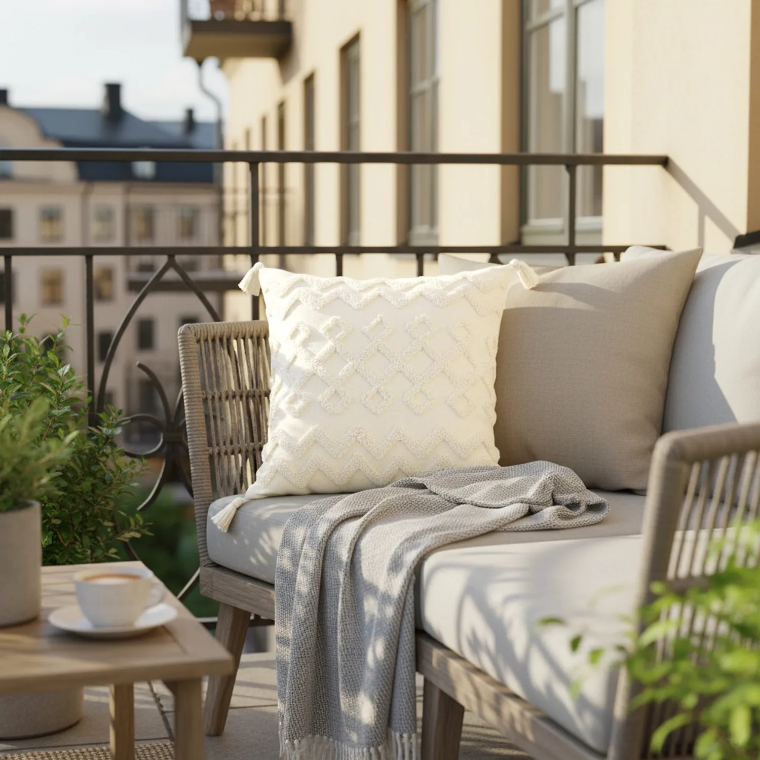 Kissenbezug - Doria (cremefarben)