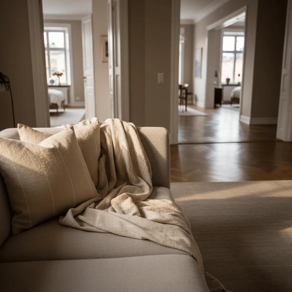 Kissenbezug - Martina Stripe (beige/weiß)