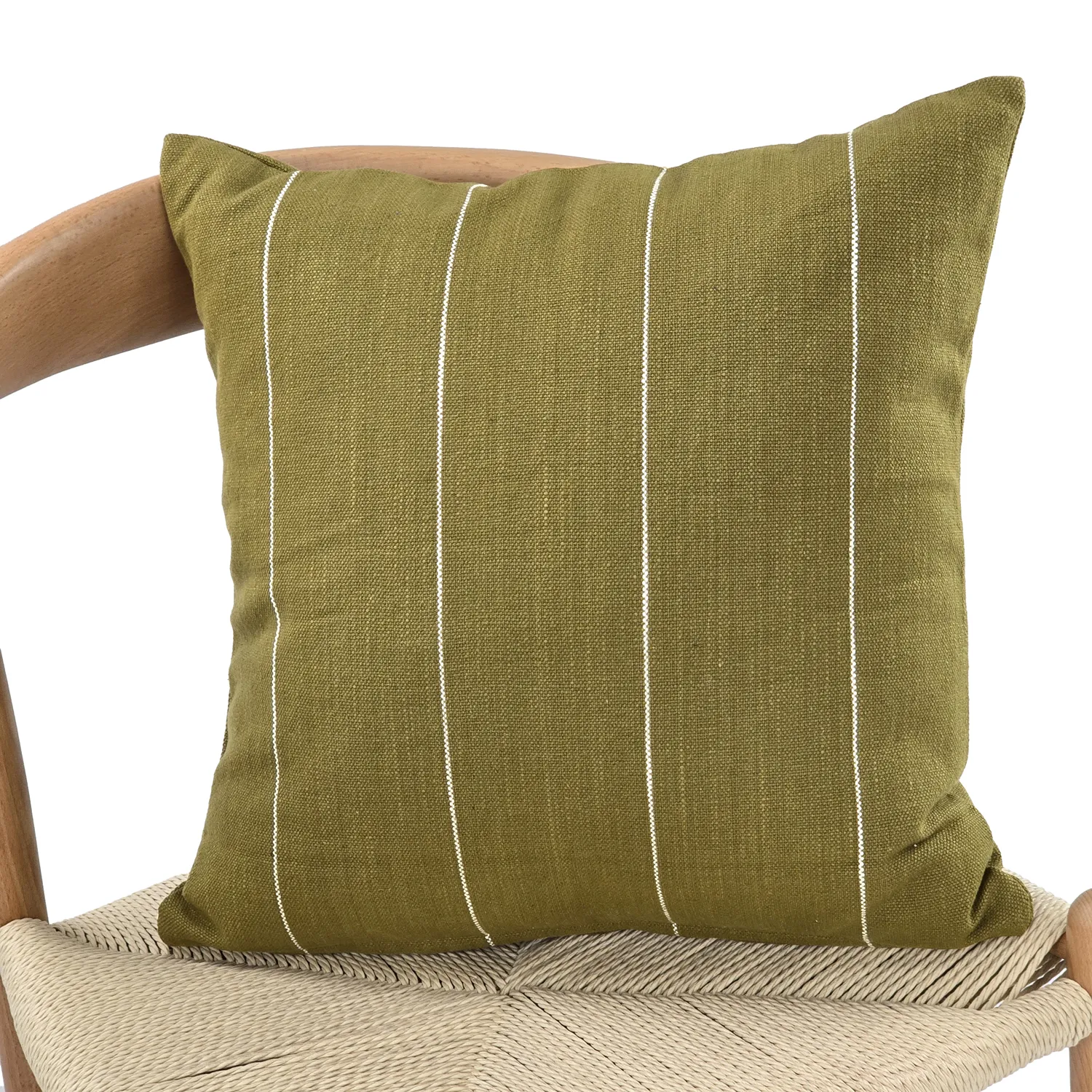 Housse de coussin - Martina Stripe (vert/blanc)