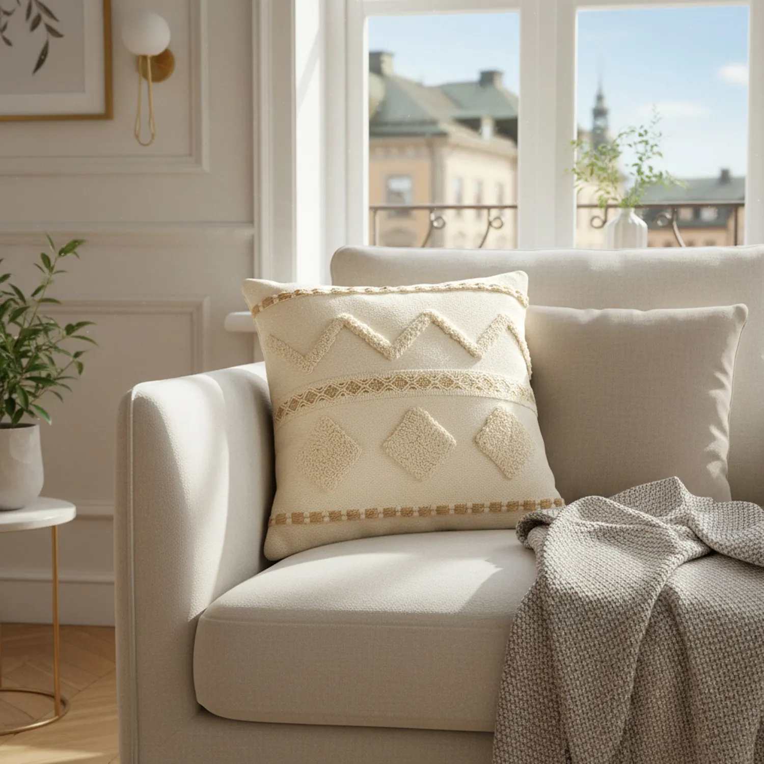 Kissenbezug - Miquelon (weiß)