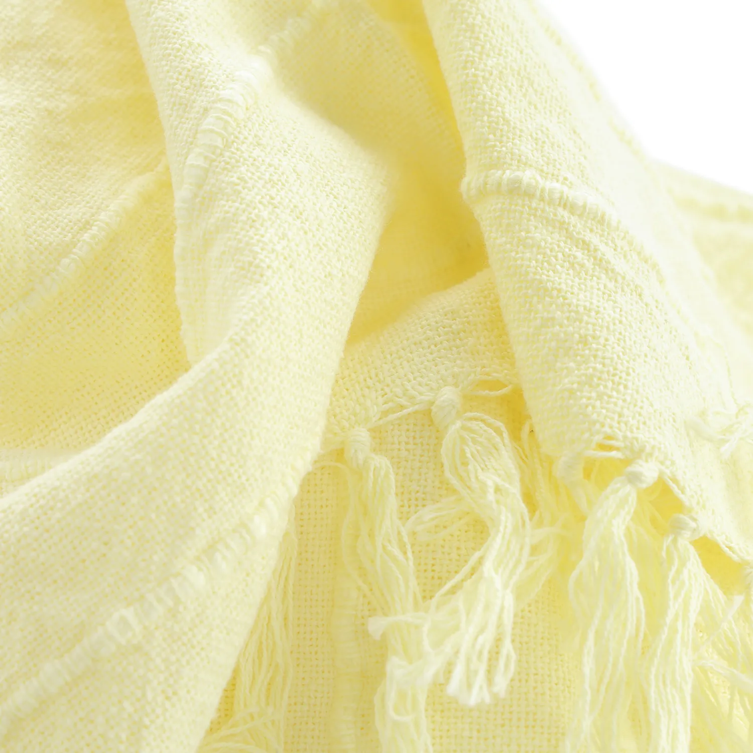 Decken - Nalani cotton throw (hellgelb)