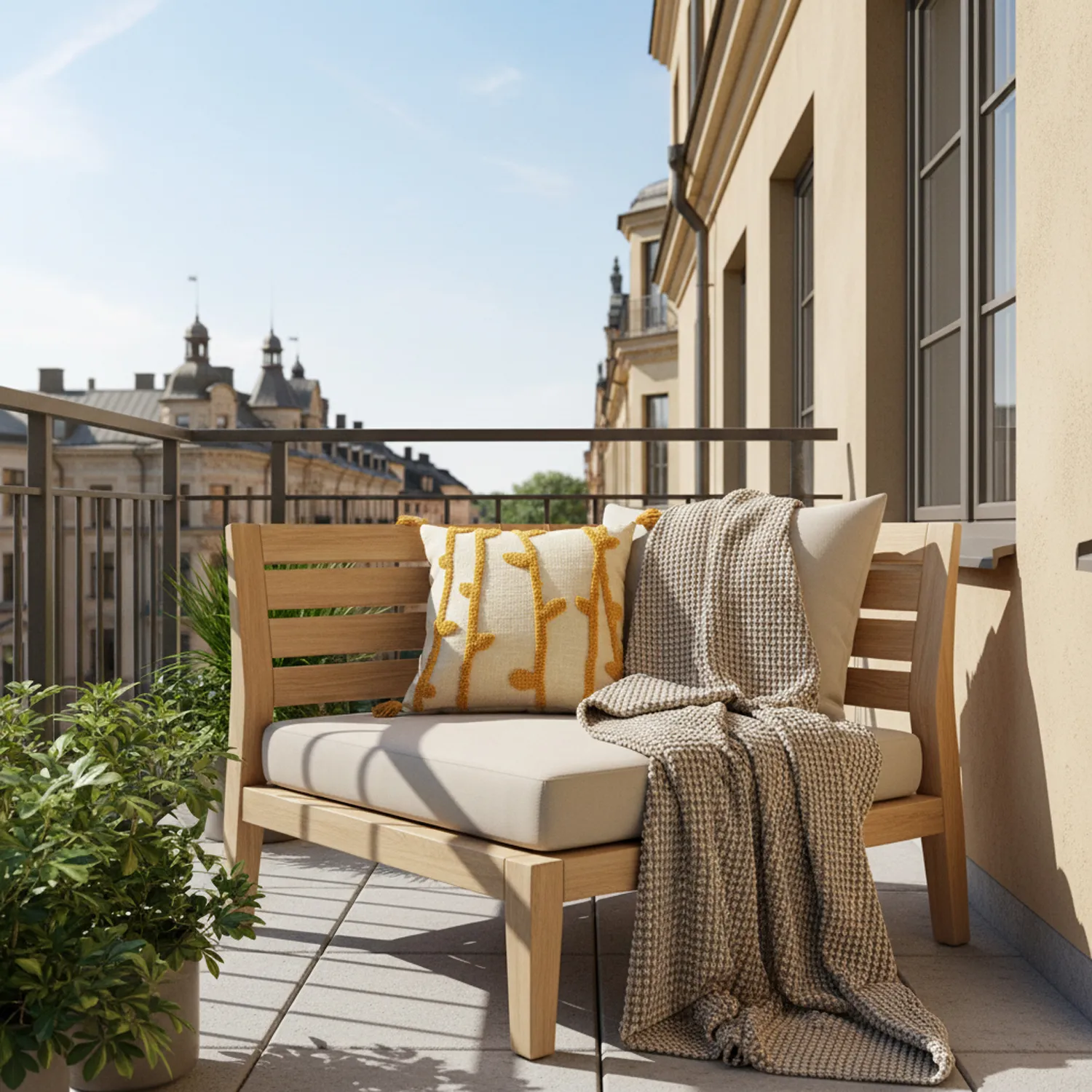 Kissenbezug - Vine (weiß/gelb)