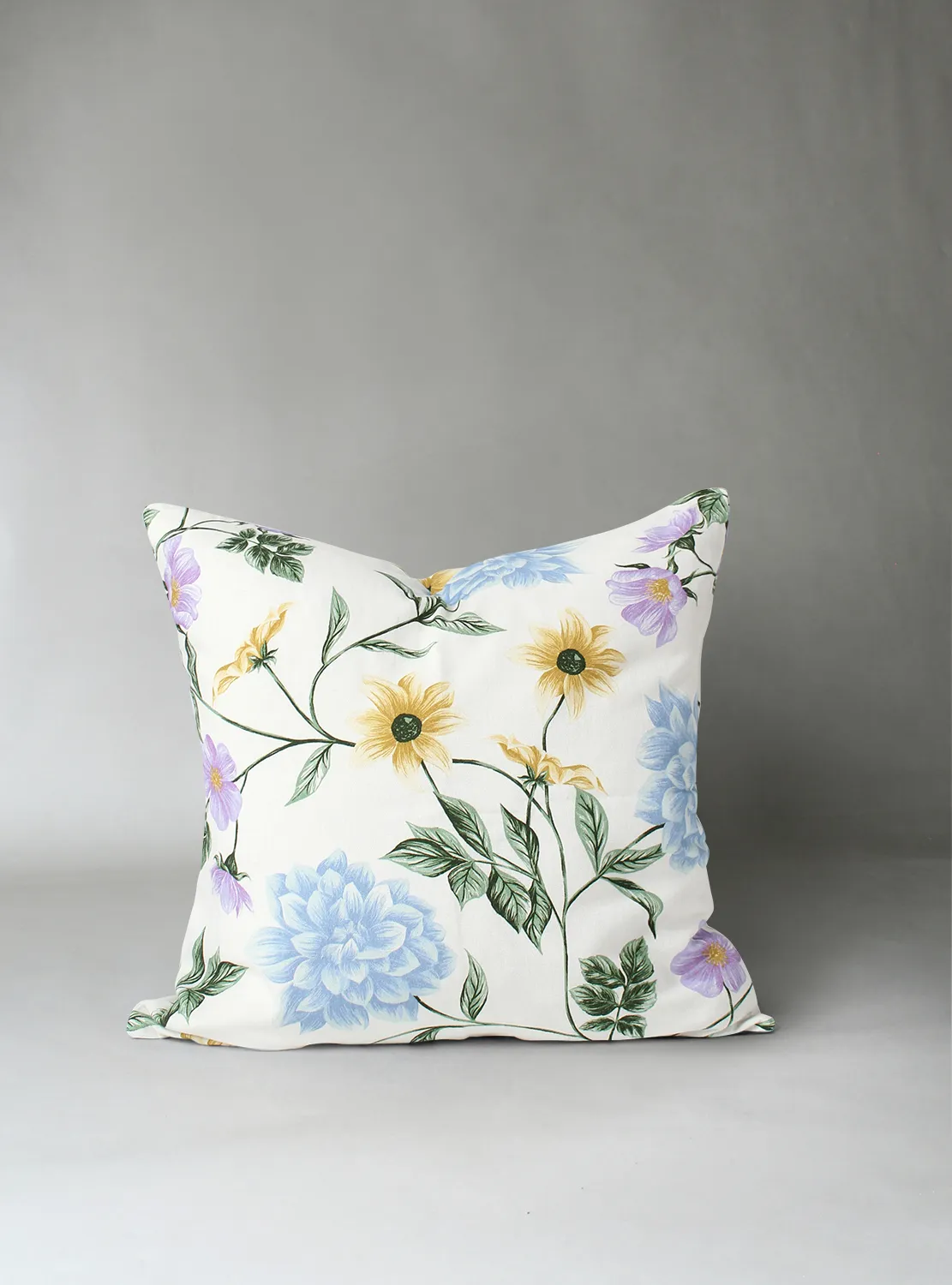 Housse de coussin - Dahlia (bleu)