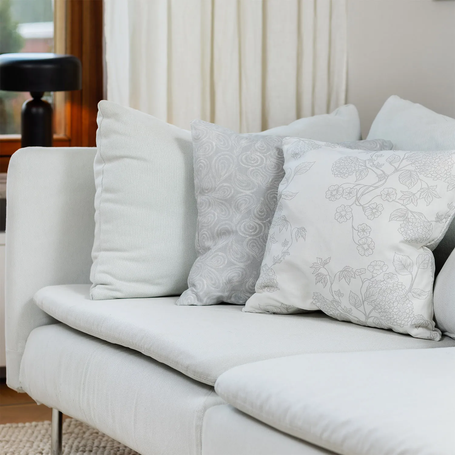 Kissenbezug x 2 - Merja (grau)