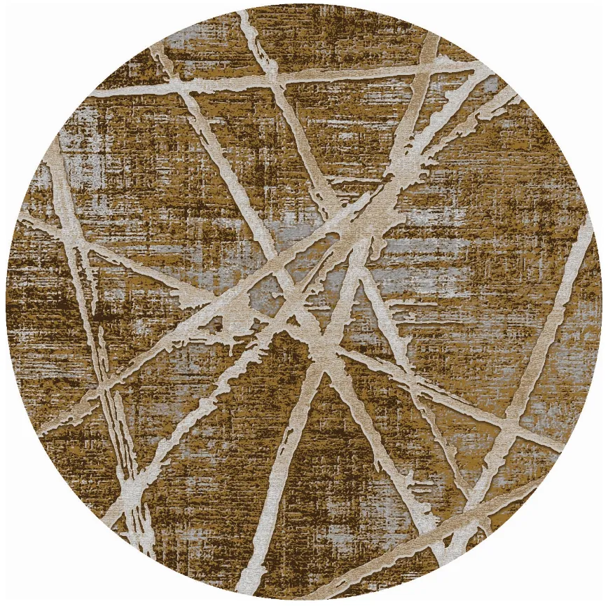 Tapis rond - Lagos (marron)