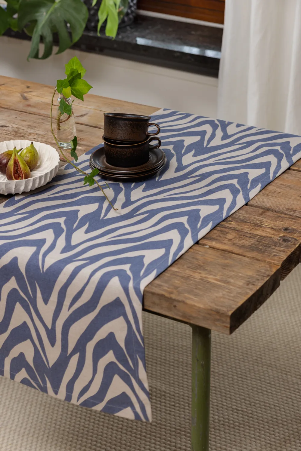 Chemins de table - Chemins Laura (bleu)