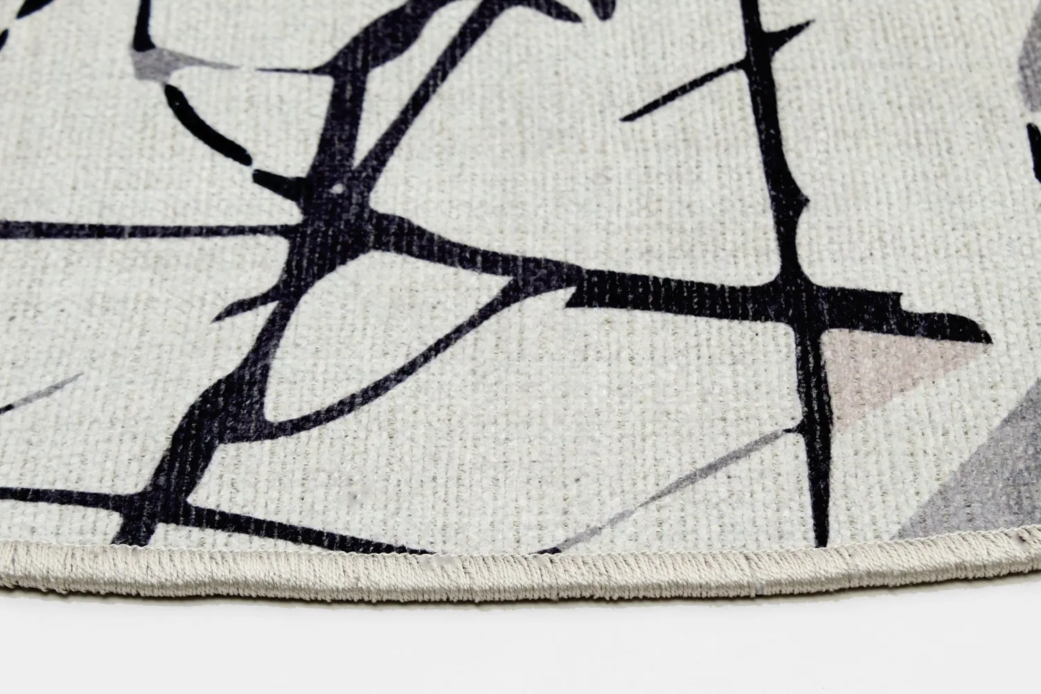 Rund Teppich - Lawrance (grau/weiß)