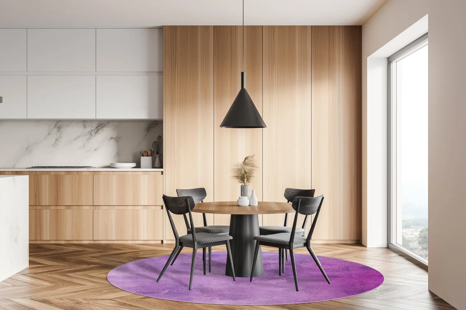 Rund Teppich - Guillos (violett)