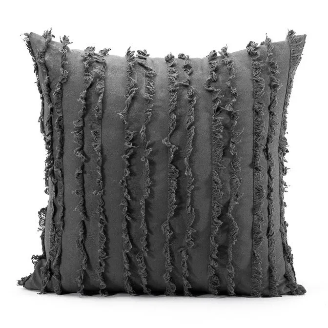 Kissenbezug - Boho Linen 45 x 45 cm (grau)