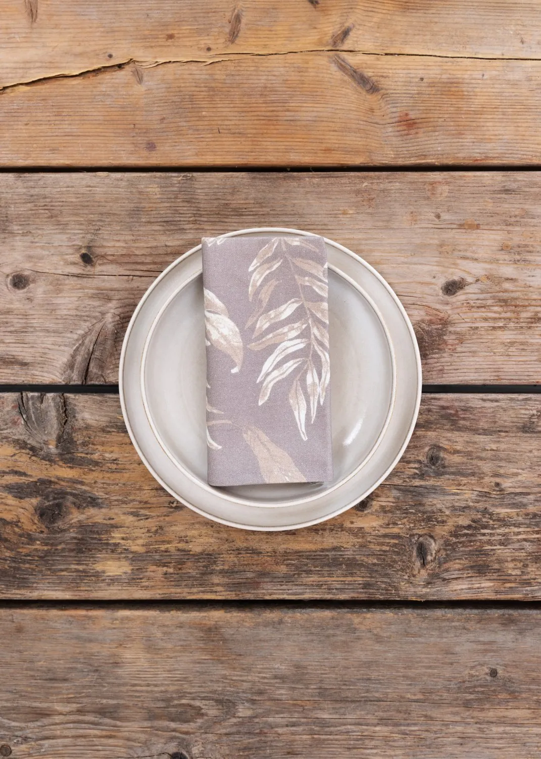 Serviettes de table en tissu - lot de 4 Lowe (beige)