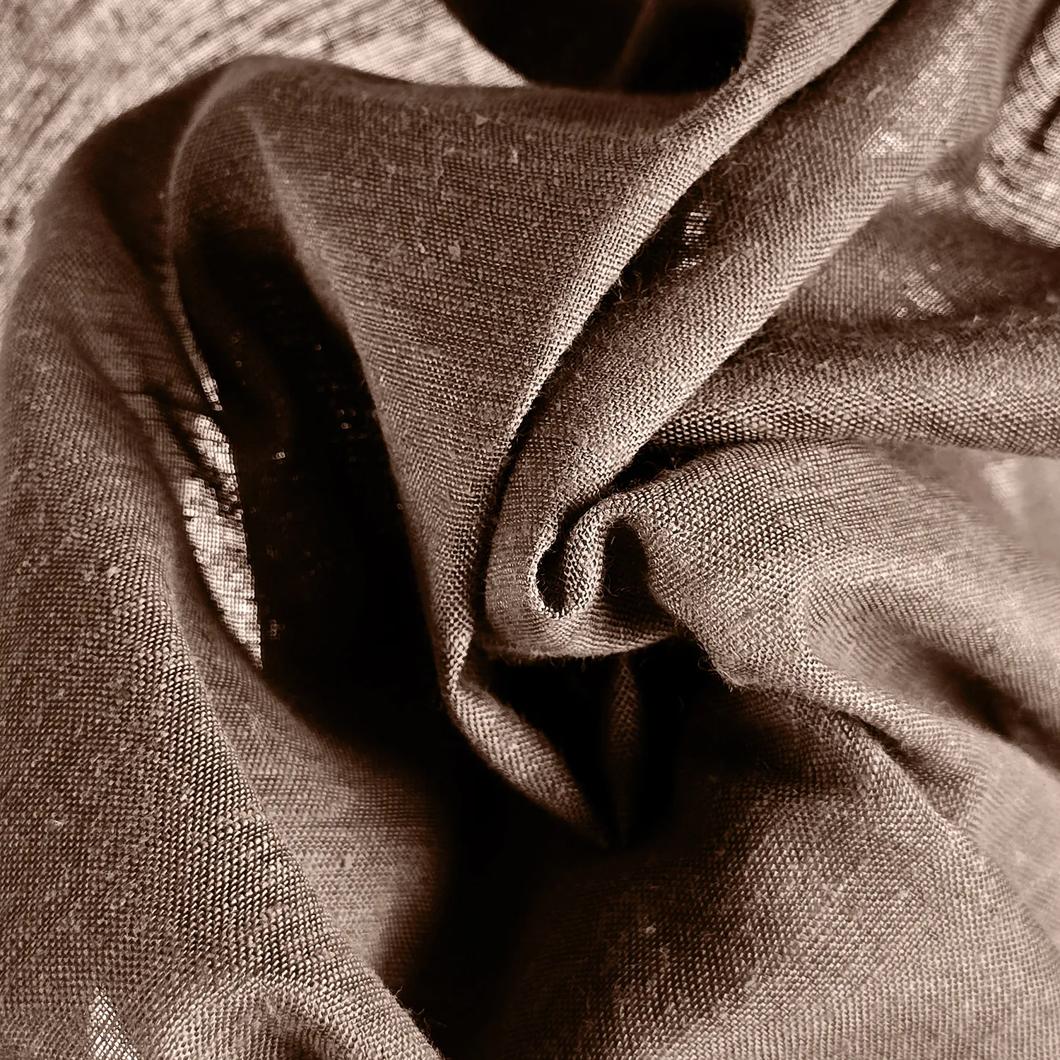 Rideaux Lot de 2 - Rideau mélange lin Lumira (marron foncé)