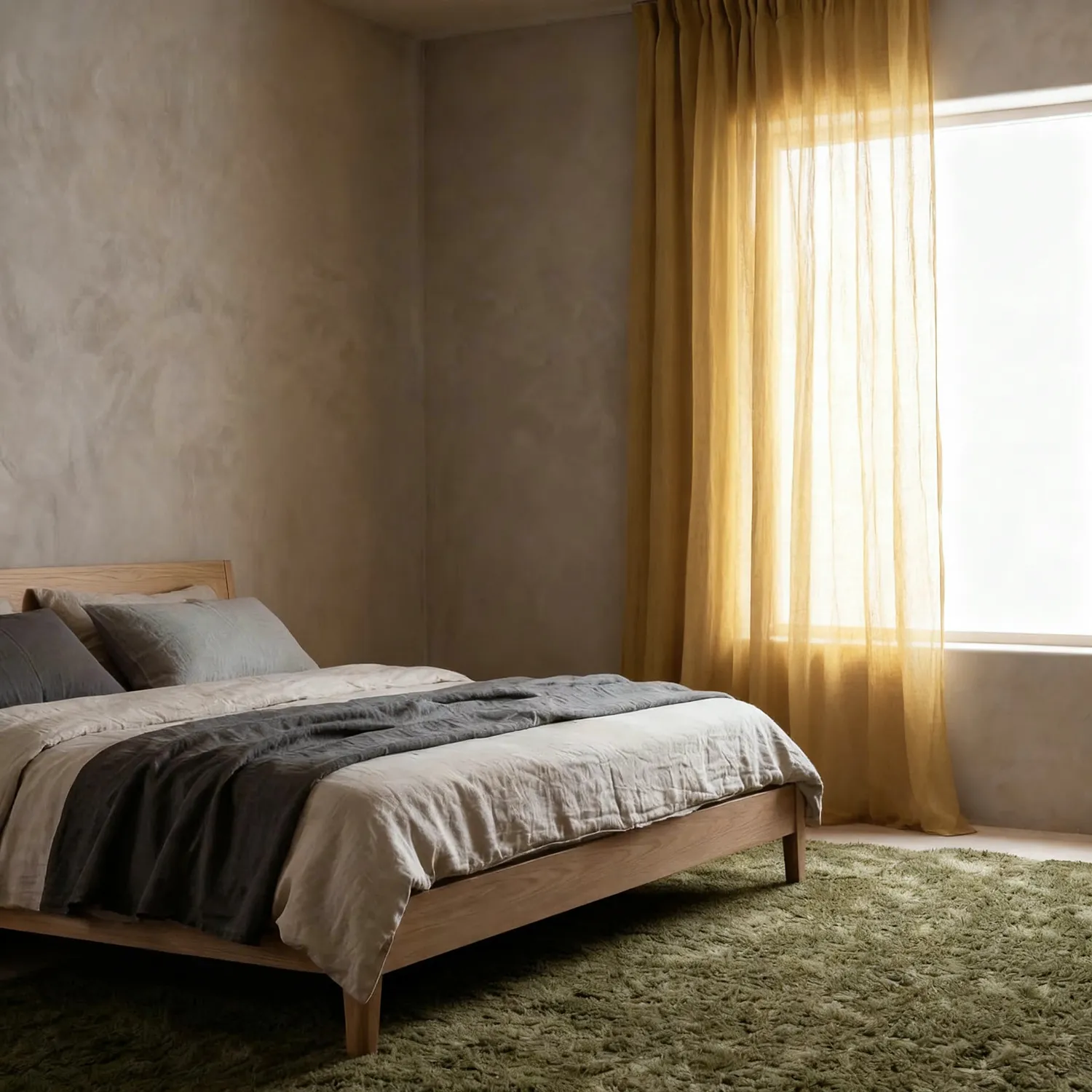 Rideaux Lot de 2 - Rideau mélange lin Lumira (ocre)