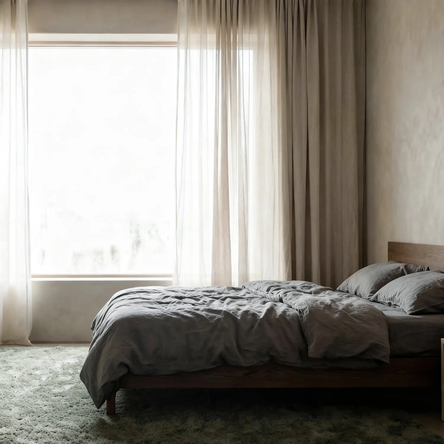 Rideaux Lot de 2 - Rideau mélange lin Lumira (crème)