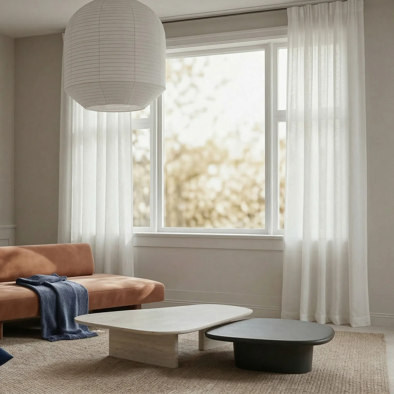 Vorhänge 2er-Pack - Leinenmischvorhang Lumira (weiß)