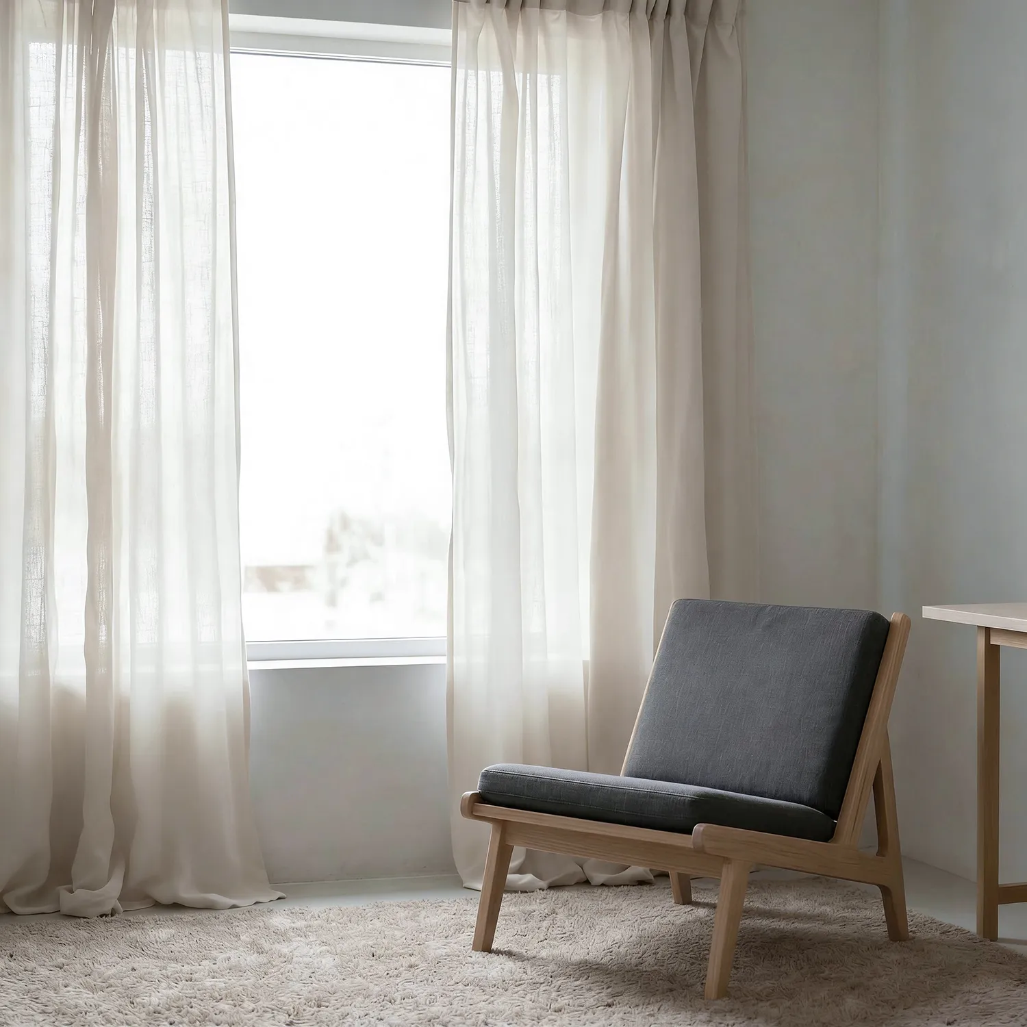 Vorhänge 2er-Pack - Leinenmischvorhang Lumira (weiß)