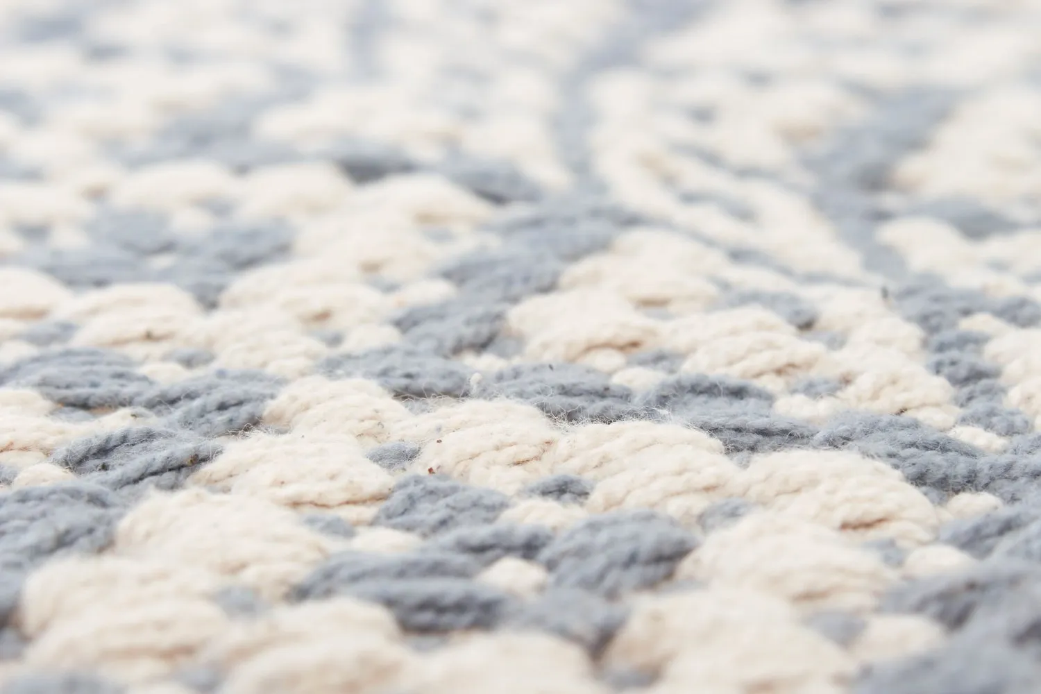 Flickenteppich - Lykke (grau/eisblau)