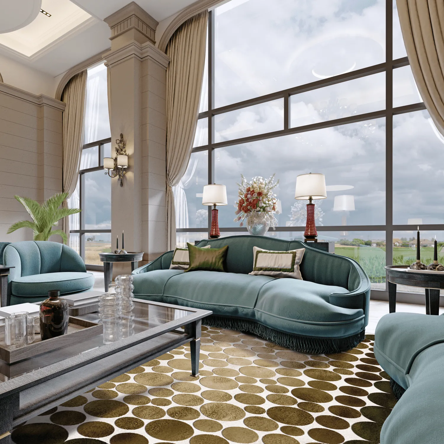 Wilton-Teppich - Marineo (braun/grün)