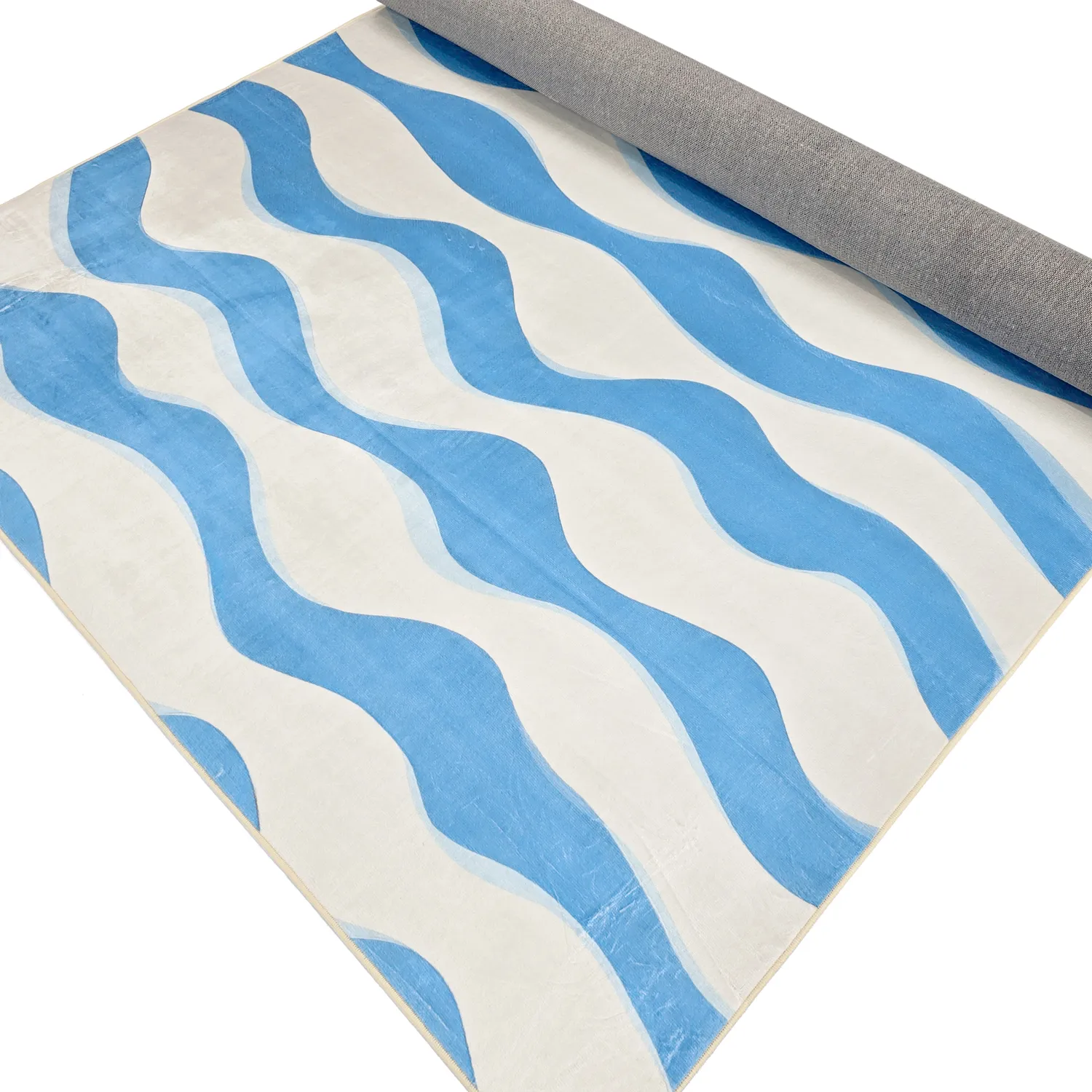 Wilton-Teppich - Marsala (blau/weiß)