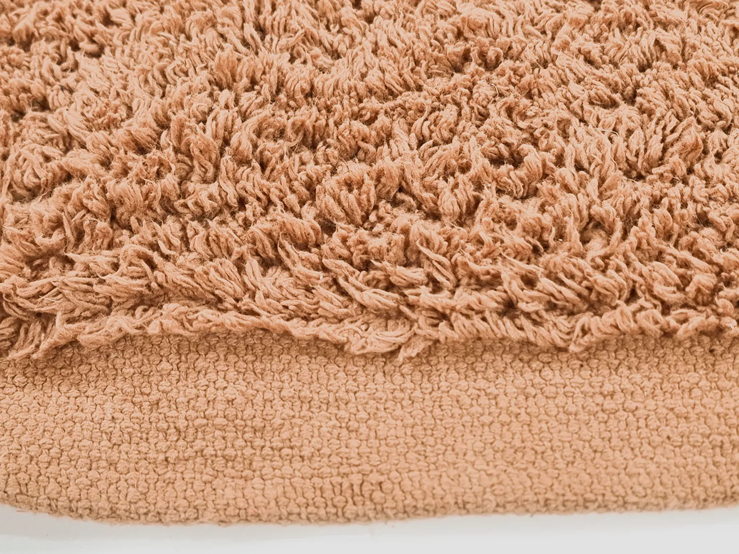 Runde Teppiche - Alexa Natural Cotton Shaggy (terrakotta)