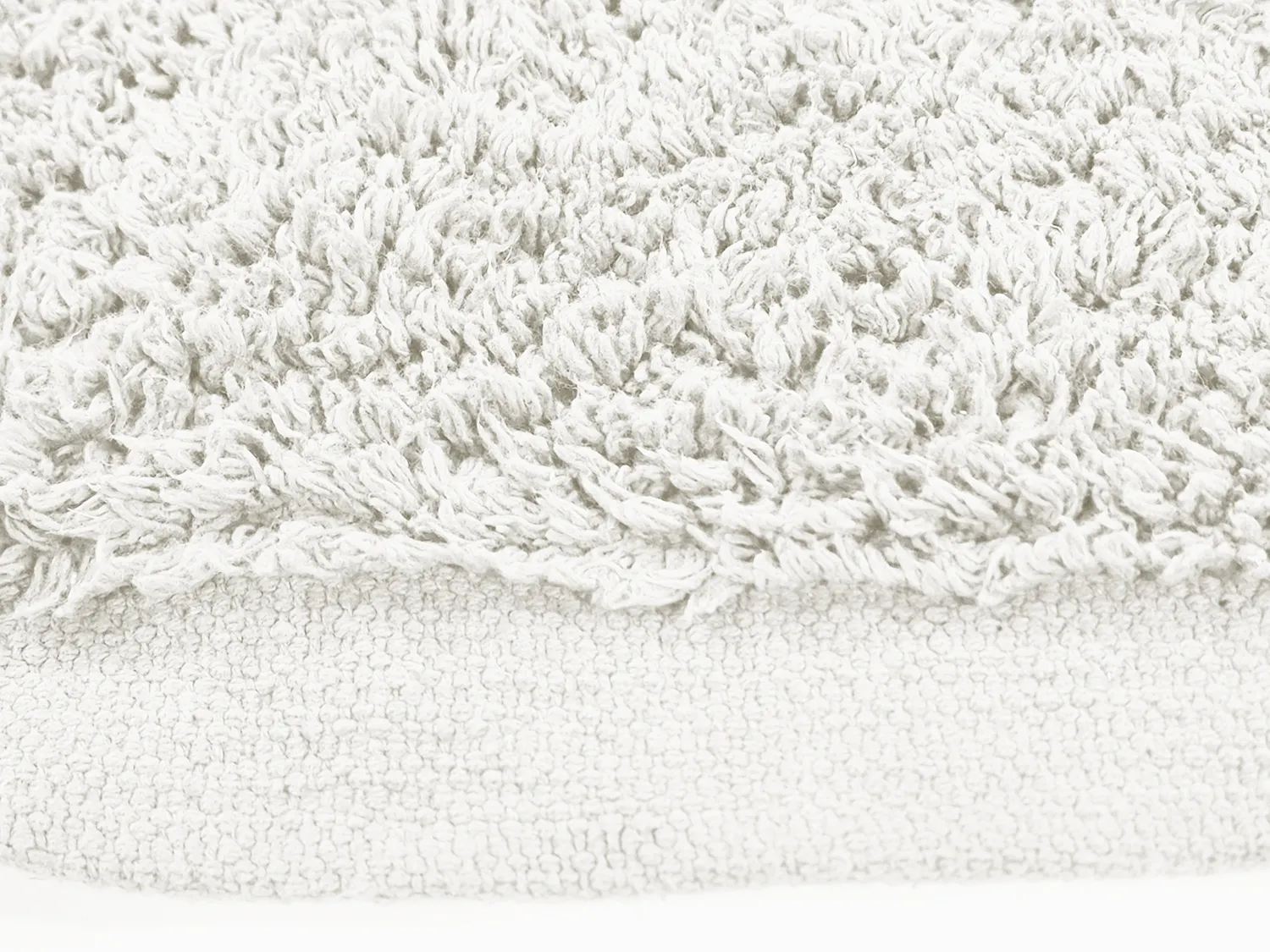 Tapis rond - Alexa Natural Cotton Shaggy (blanc cassé)