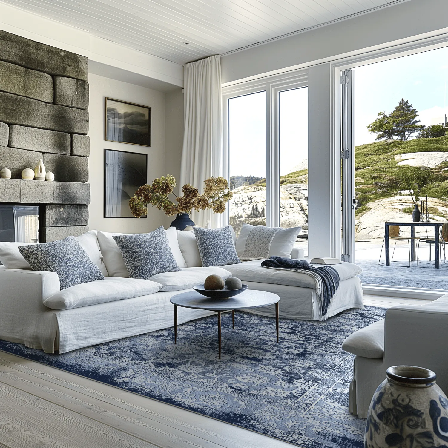 Tapis Wilton - Amaya (bleu)