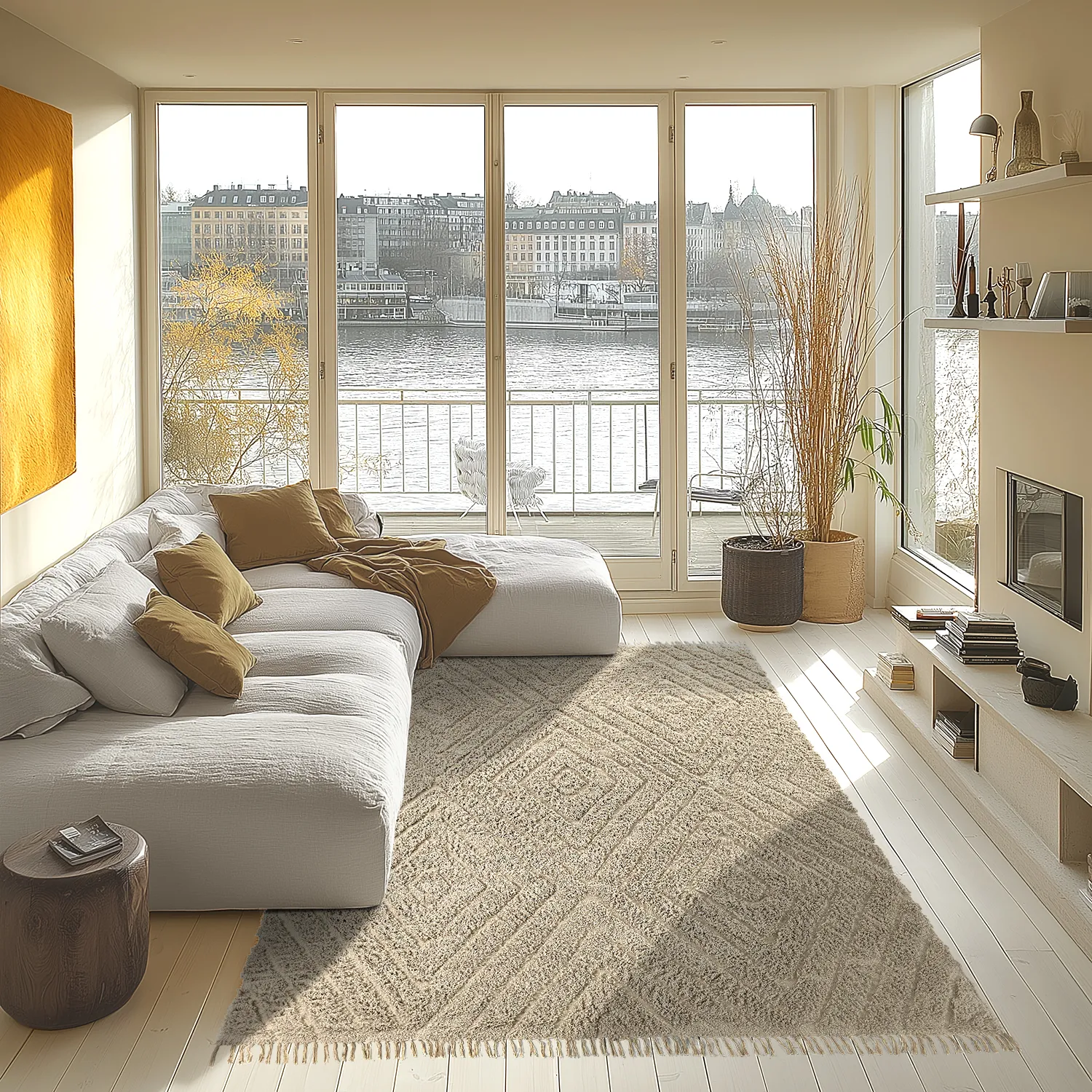 Hochflorteppiche - Amberley Natural Cotton Shaggy (beige)