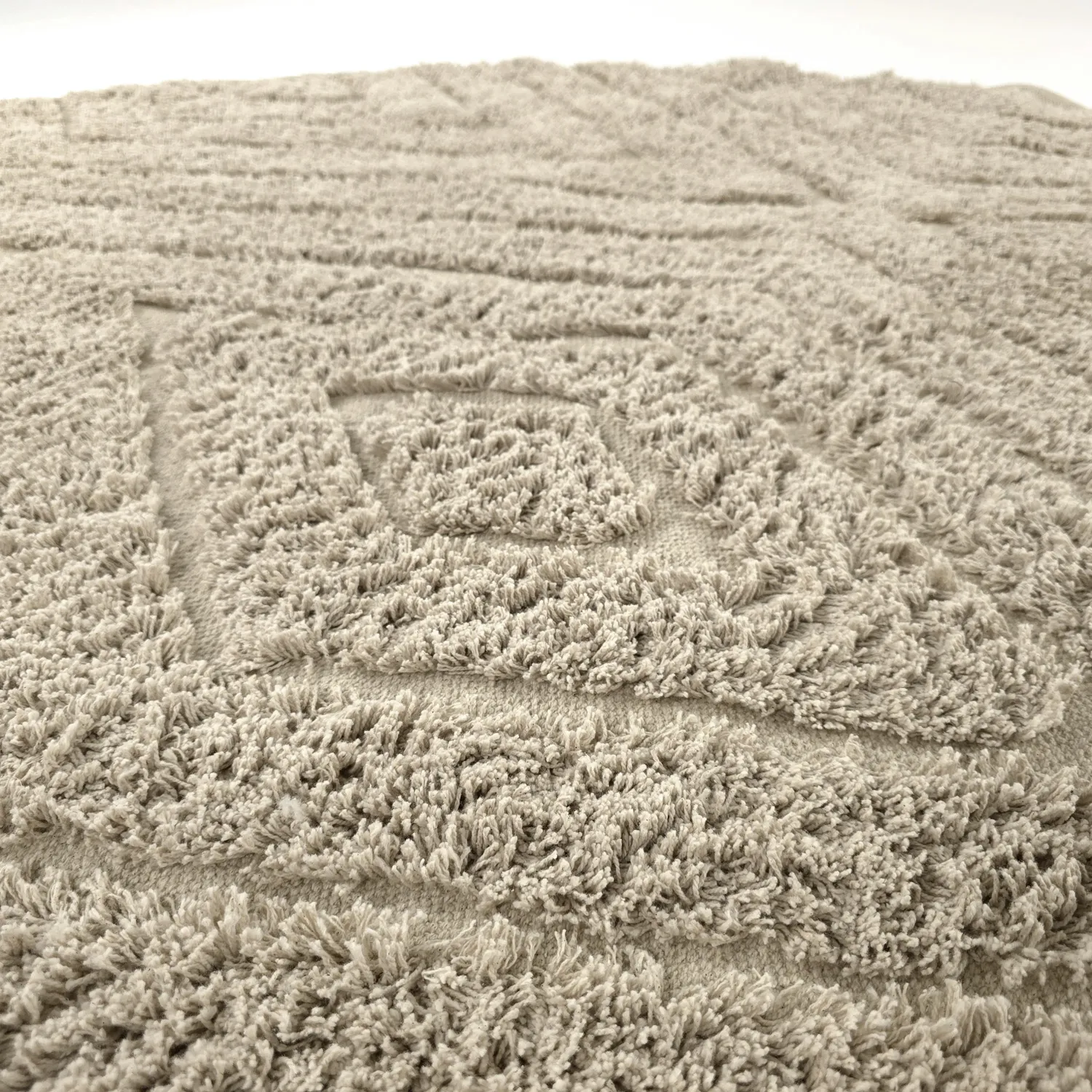 Runde Teppiche - Amberley Natural Cotton Shaggy (beige)