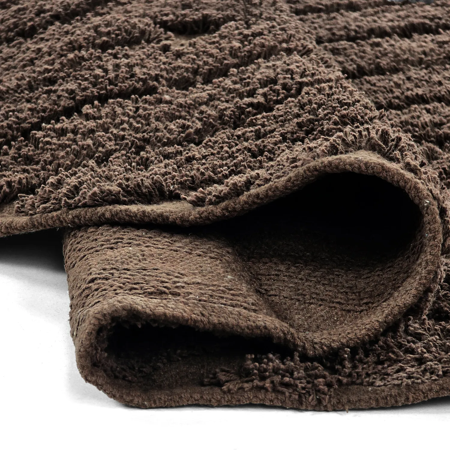 Runde Teppiche - Amberley Natural Cotton Shaggy (braun)